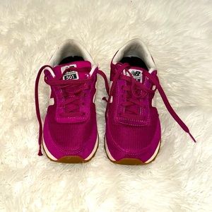 New Balance 501 purple suede tennis shoes